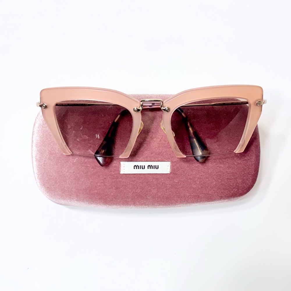 Miu Miu Blush Pink Cat-Eye Sunglasses